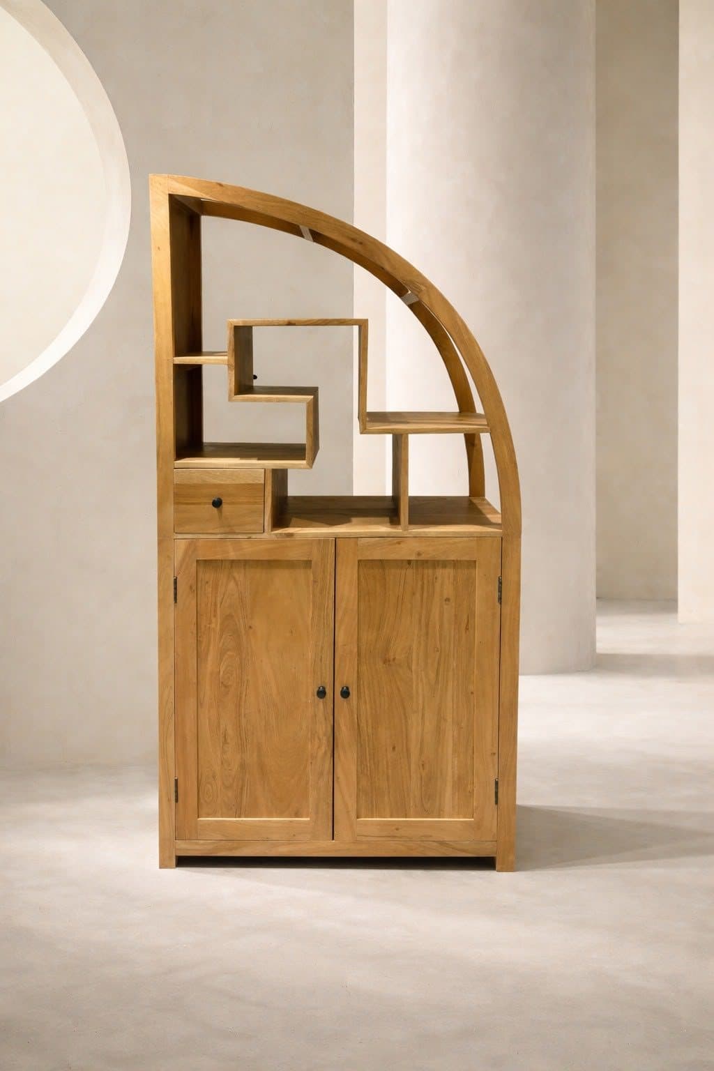 Quarter-Arc Display Cabinet