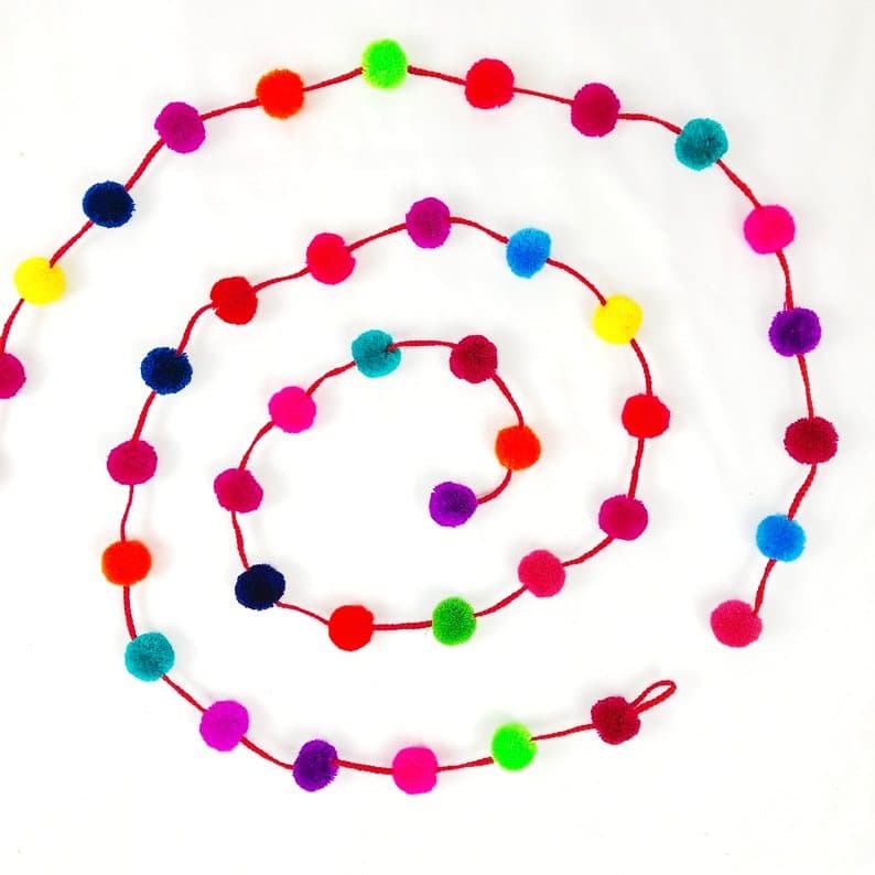 6ft Boiled Wool Garland, style SH-10-26