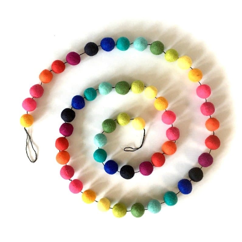 6ft Boiled Wool Garland, style SH-13-26