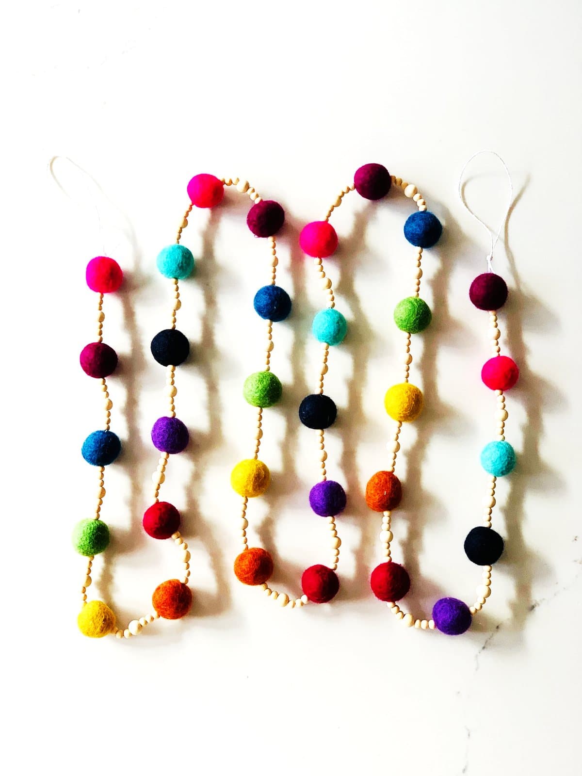 6ft Boiled Wool Garland, style SH-14-26